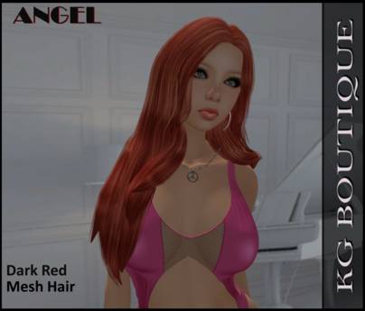 Second Life Marketplace - KG Angel [Dark Red] Mesh Women's Long Hair